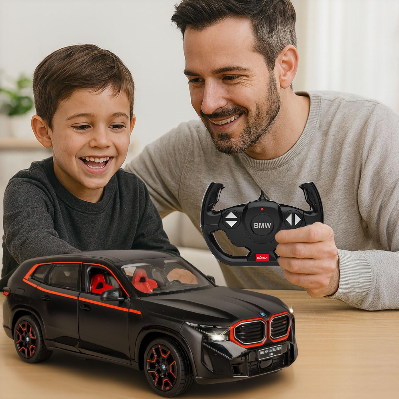 JAMARA 402223 BMW XM 1:14, 2,4 GHz – drzwi ręczne, zdalnie sterowany samochód RC, dla dzieci, zabawkowy samochód z pilotem zdalnego sterowania, model samochodu, pomysł na prezent dla dzieci, dokładne