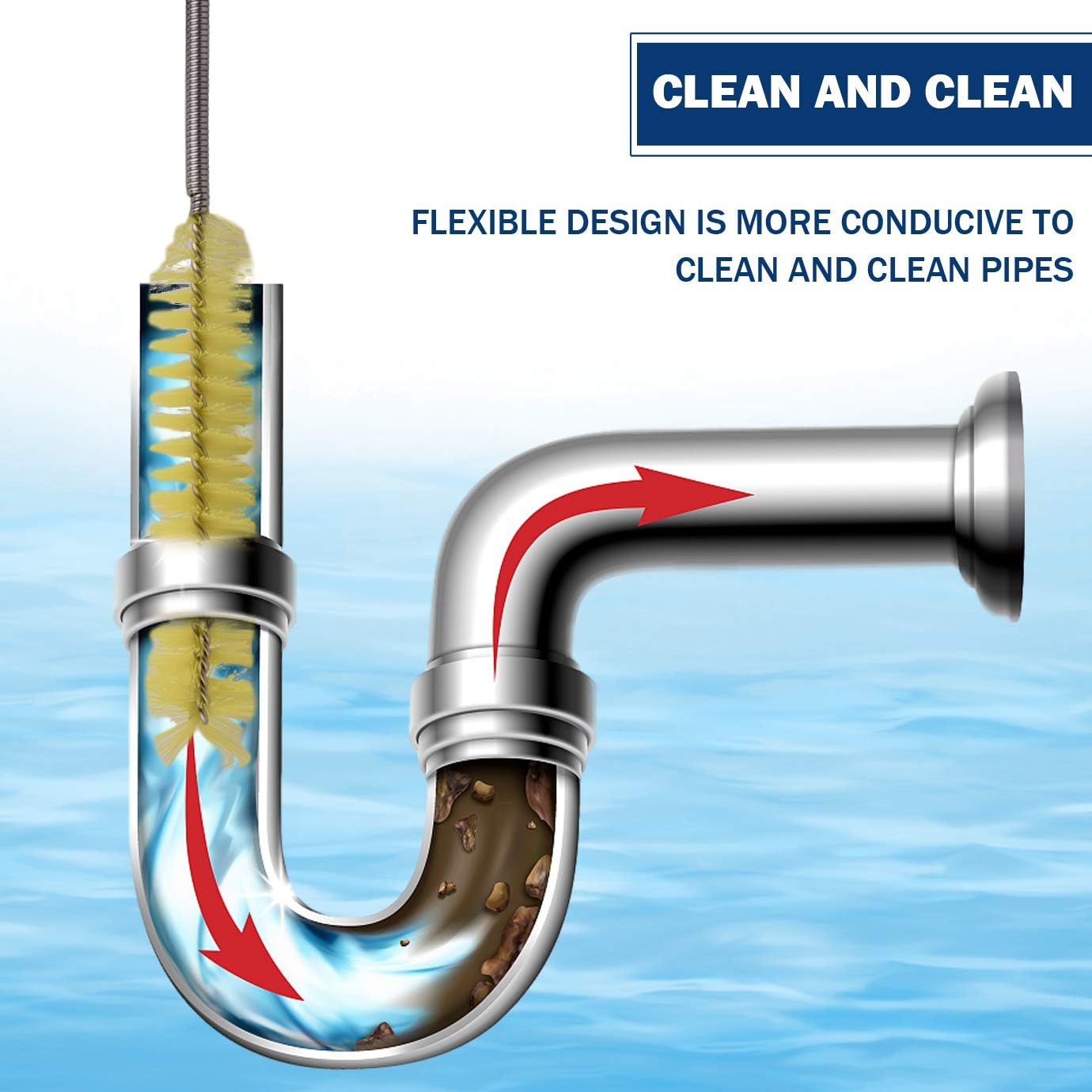 Super Cheap 🛒 WXJ13 2 Pieces 155 cm Blue and Yellow Aquarium Cleaning Brush Water Pipe Air Tube Hose Stainless Steel Cleaning Brush Flexible Double Ended Hose Brush New Arrivals WXJ13 2 Pieces 155 cm Blue and Yellow Aquarium Cleaning Brush Water Pipe Air Tube Hose Stainless Steel Cleaning Brush Flexible Double Ended Hose Brush
