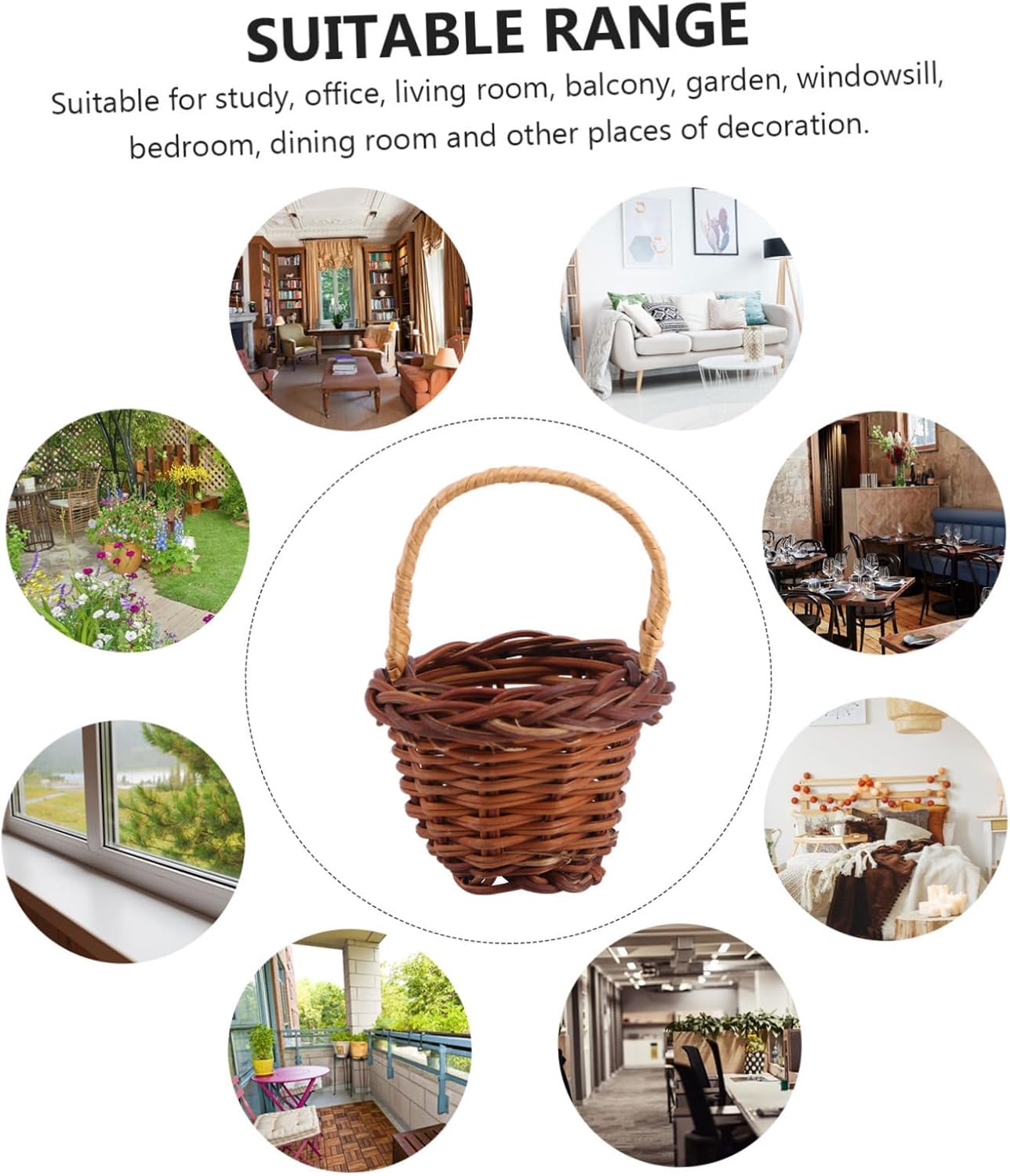 40pcs Mini Woven Flower Basket for Wedding and Home Decor Natural Rattan Small Baskets for Floral Arrangements Festivals and Parties