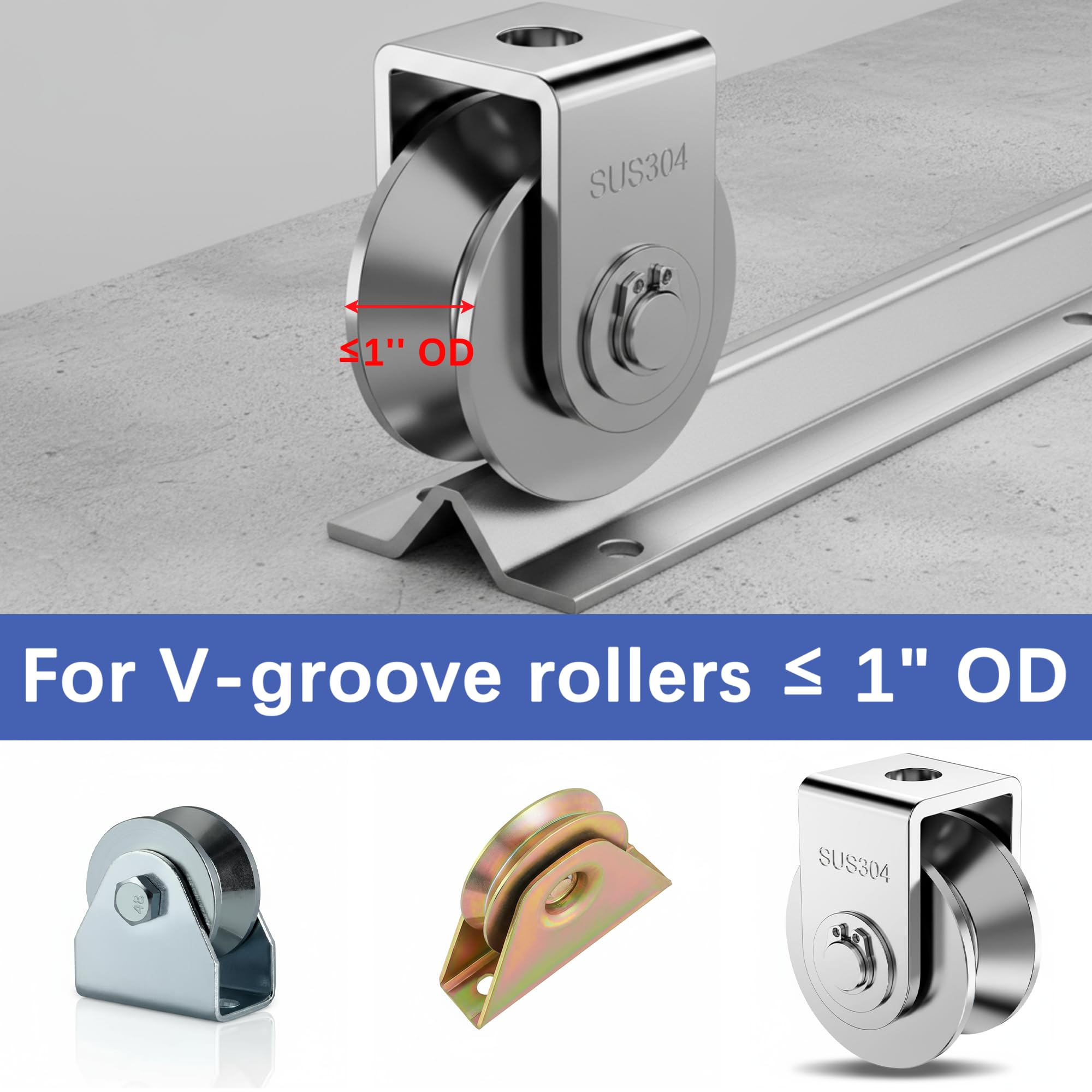 Robuste, umgekehrte V-Schiene (12 m x 3), für 2,5 cm Außendurchmesser-V-Nut-Rollen für Schiebetorsysteme, inklusive Hammerantrieb in Ankern für Schiebetüren und rollendes Einfahrtstor, 3,6 m