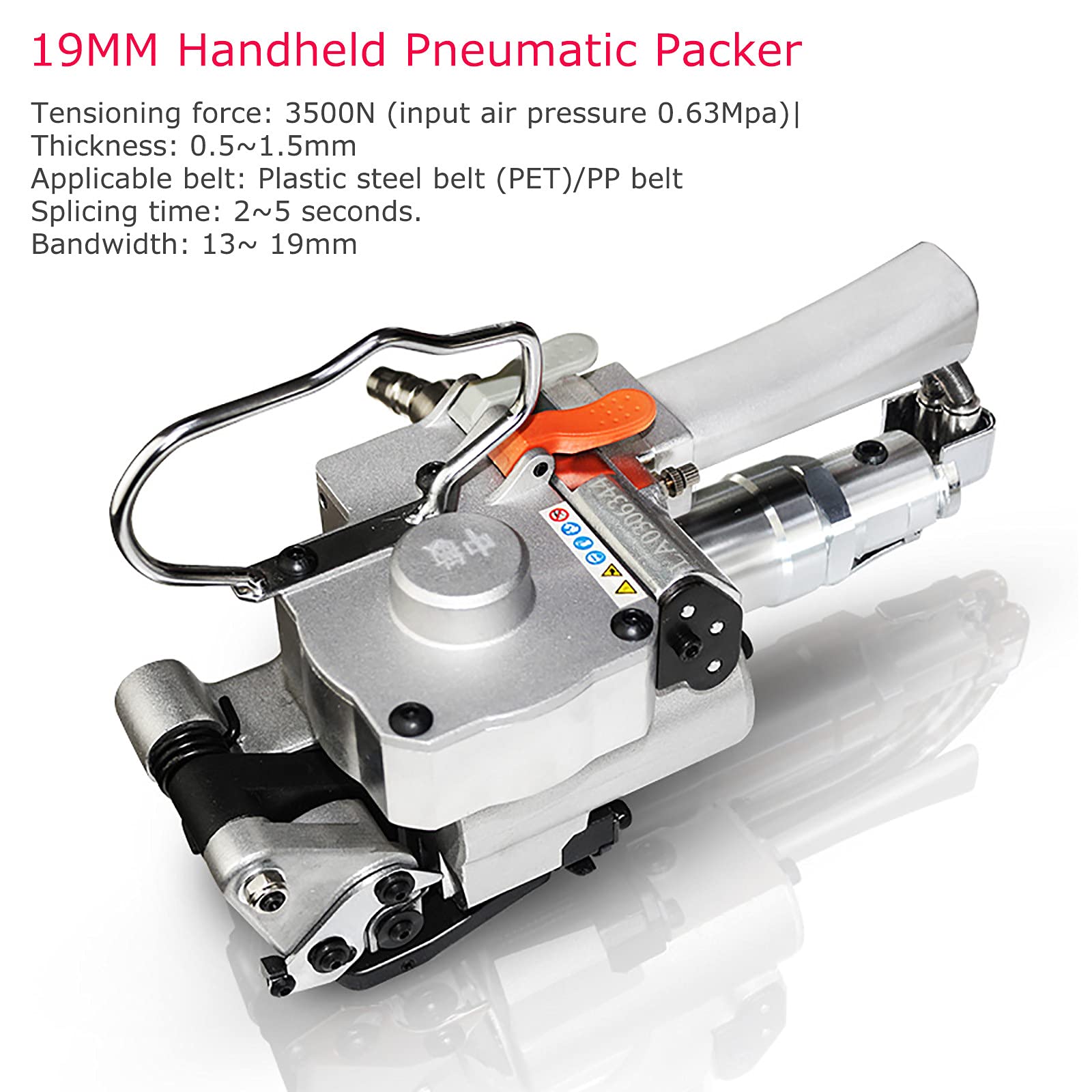 Cercleuse pneumatique, Tension maximale : 3 500 N, Outil de cerclage d'emballage Portable, 25 MM-B