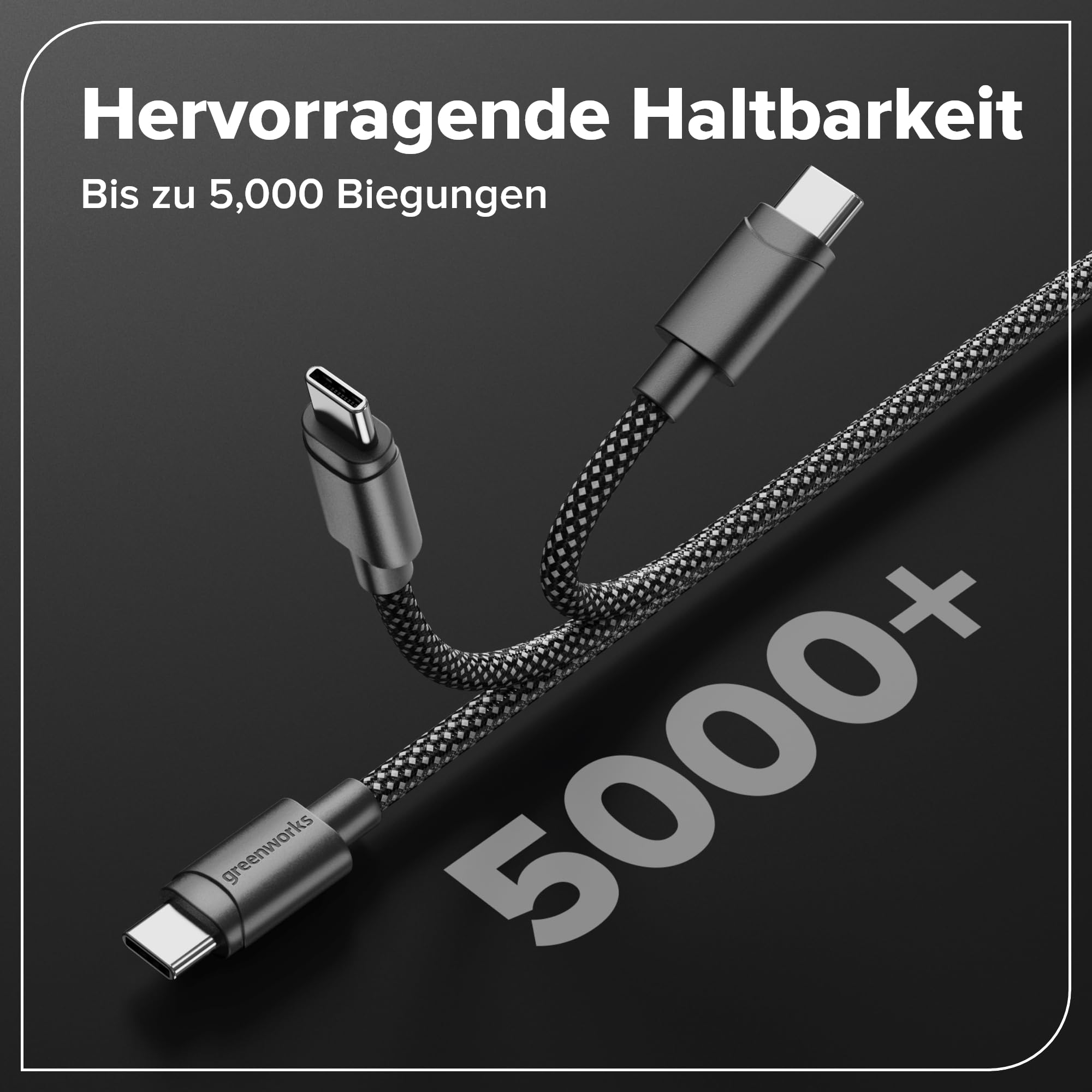 Greenworks 24 V 4 Ah bateria ricaricabile USB-C & caricabile USB-C da 65 W & cavo da 100 W, bateria kompatybilna z Con Tutti GLI oltre 200 dispositivi Greenworks da 24 V, 2 anni di garanzia - K2S2BEA