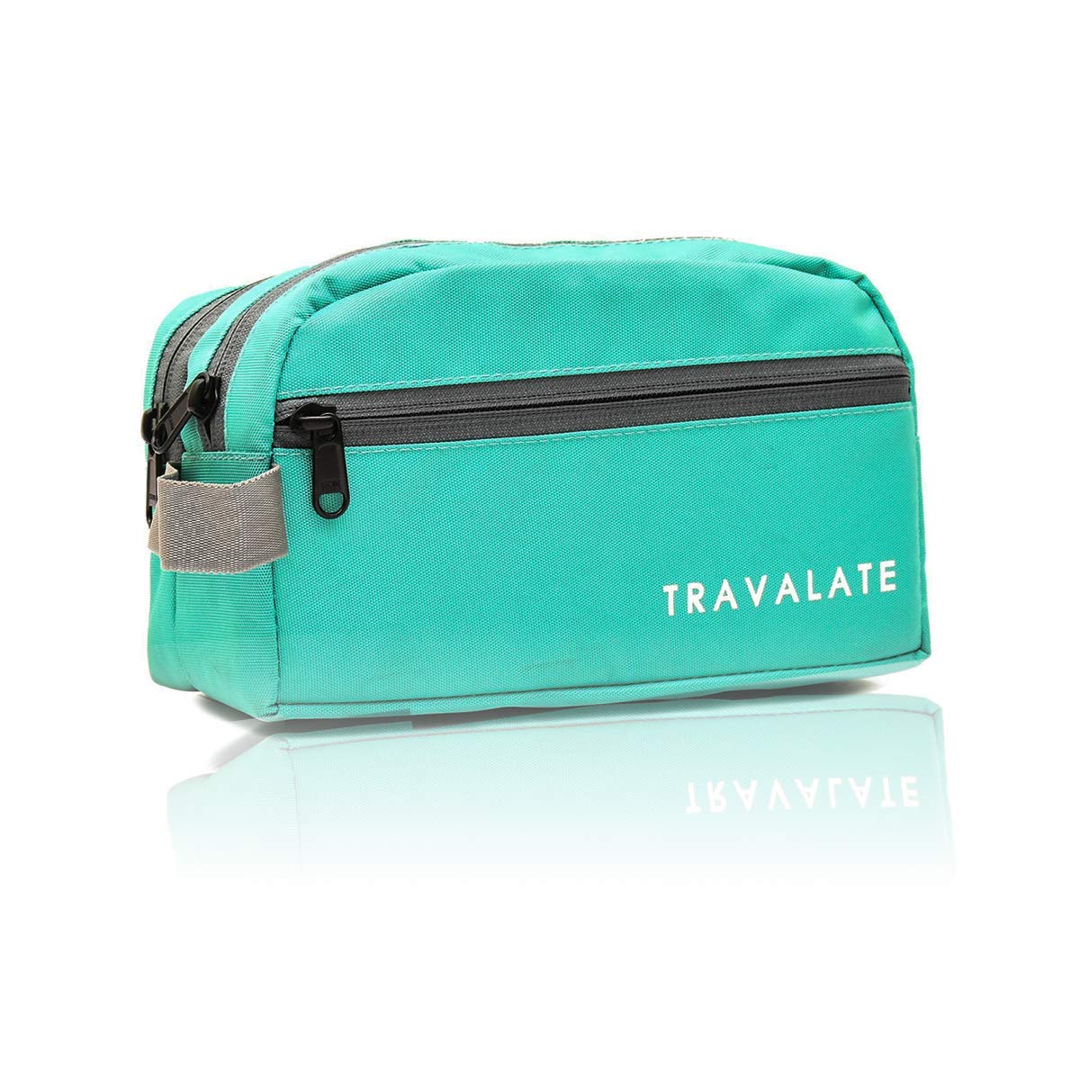 TRAVALATE Polyester Solid 8 Cms Compact Cosmetic Pouch (S_TR137T_Ocean Green)