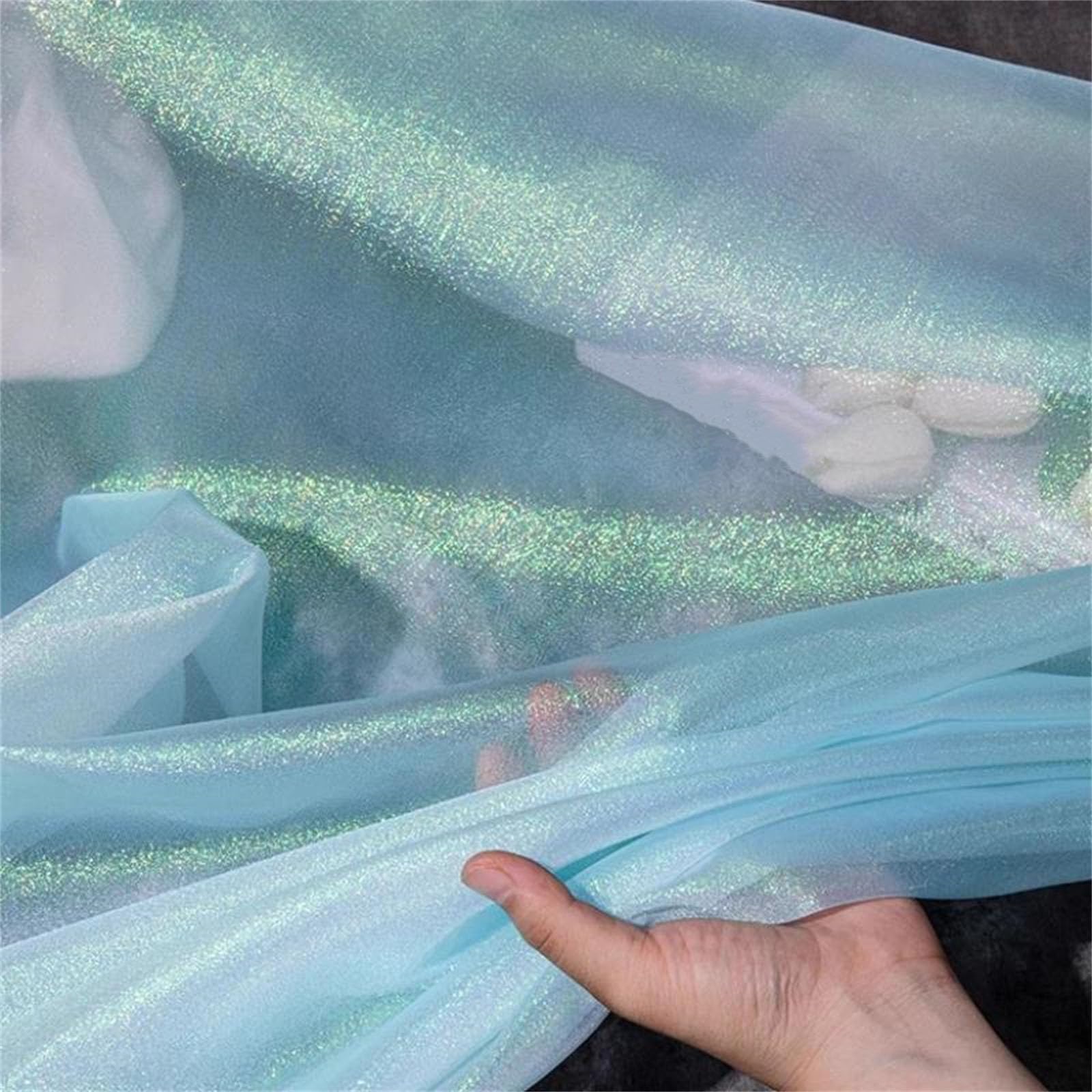 Organza Fabric, Organza Fabric 99% Polyester Multicolor 150cm x 100cm for Dresses Wedding Decor(14)