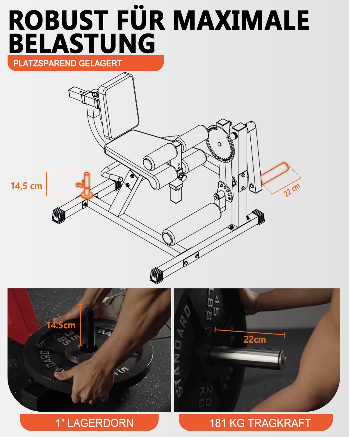 Beinstrecker I Beinbeuger und Heimtrainer für Bein, Beinstrecker, Beinbeuger und Heimtrainer für Bein- und Oberschenkel-Training, verstellbare Bein-Übungsbank mit Platte belastet