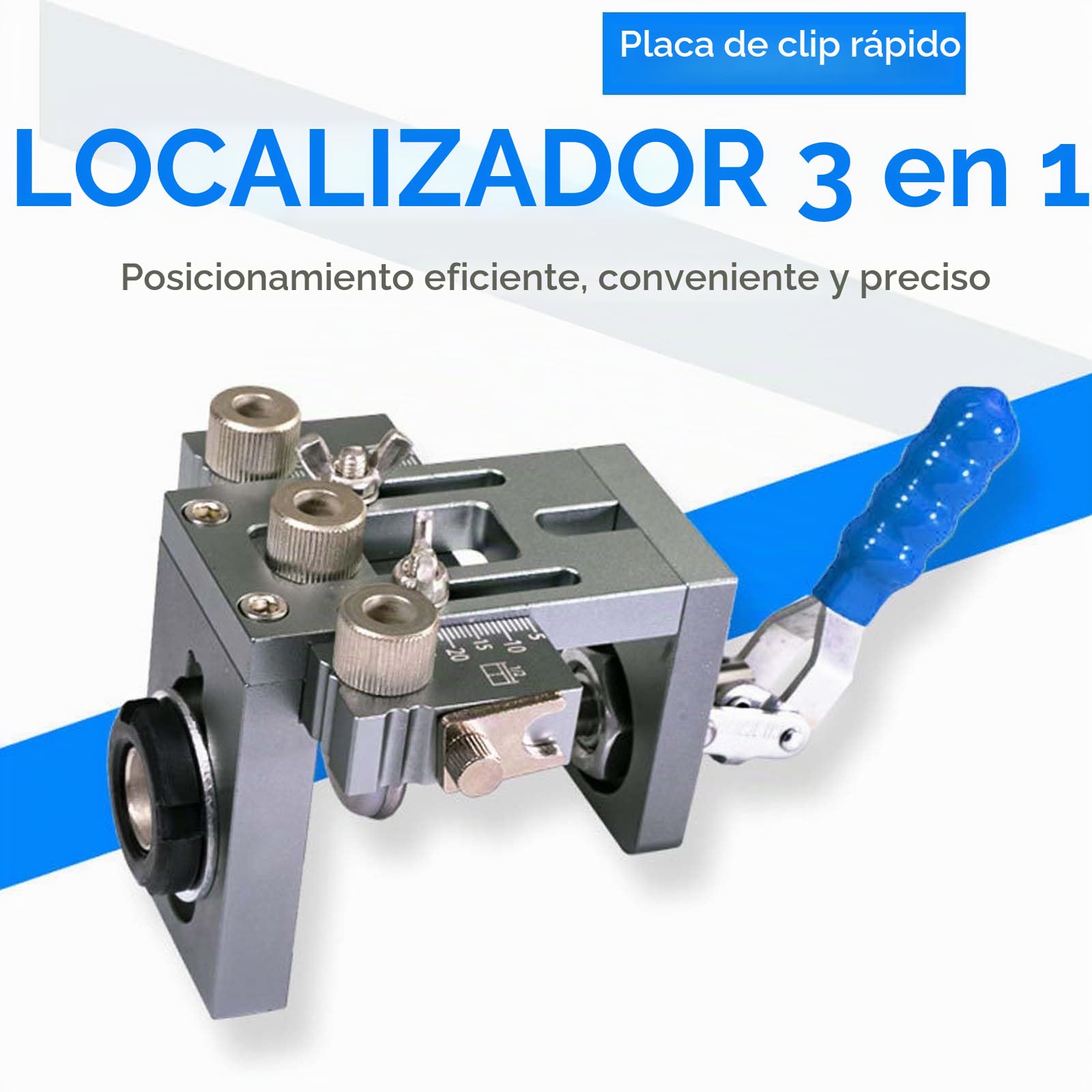 Localizador De Perforación 3 En 1, Kit De Plantilla Para Posicionamiento De Carpintería Guía De Perforación Ajustable Localizador, Kit De Plantilla De Perforación Para Clavijas
