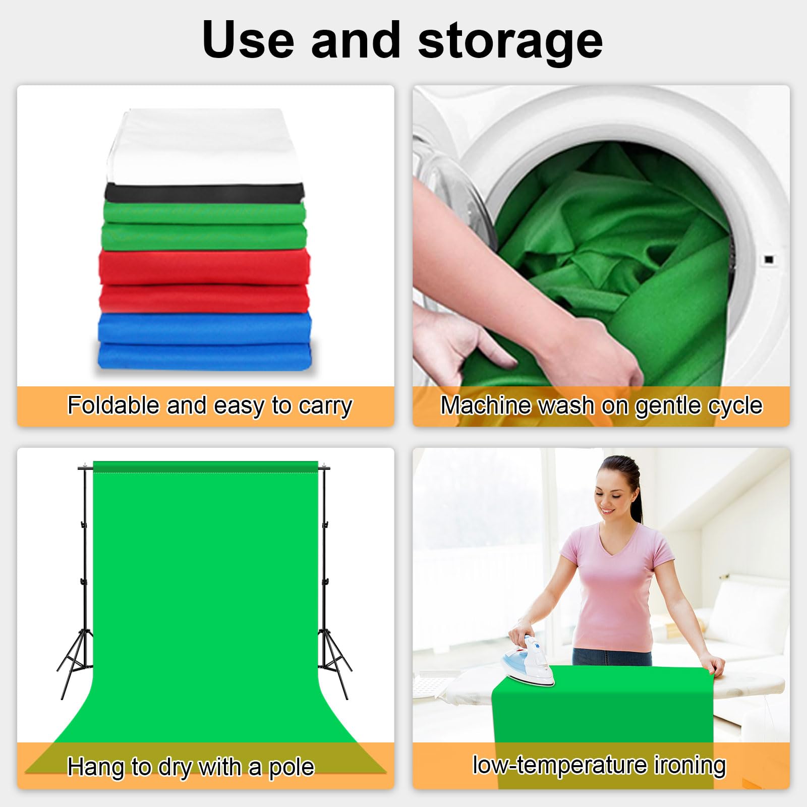 PULUZ Tło fotograficzne z zielonym ekranem, 1 x 2 m, tkanina do Chroma Key, wideo, zdjęć, portretów, sesji produktowych, transmisji na żywo, pogrubiony zielony arkusz, można prać w pralce, tło