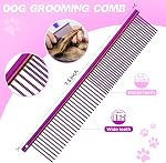 JASON Dog Grooming Scissors Kit, Professional 7 in 1 Dog Scissors Sharp & Solid Shears Set - Straight, Thinning, Chunker, Curved Shears and Comb for Long Short Hair for Dog Cat Pet Christmas Gift