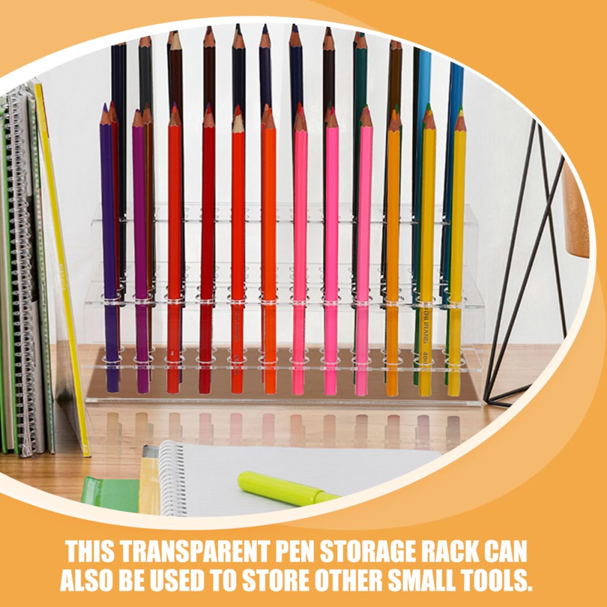 HOMSFOU 2 Pezzi Portapenne Scrivania Organizer con Scomparti per Penne per Ufficio e Casa Design Elegante e Facile