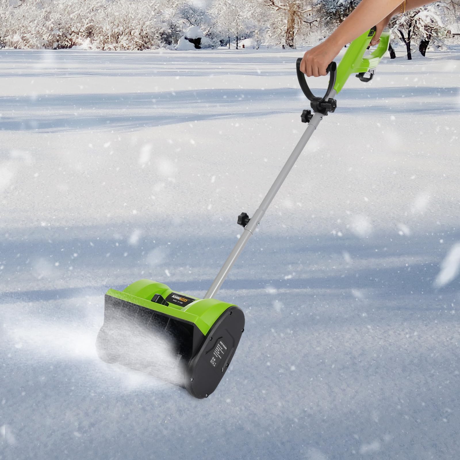 Fraise à neige électrique 1200 W 3500 tr/min 15 cm 8 m