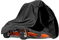 Vista 7 de Cubierta para cortacésped de giro cero, ajuste universal 210D, impermeable, UV, resistente al polvo y al viento para protección al aire libre