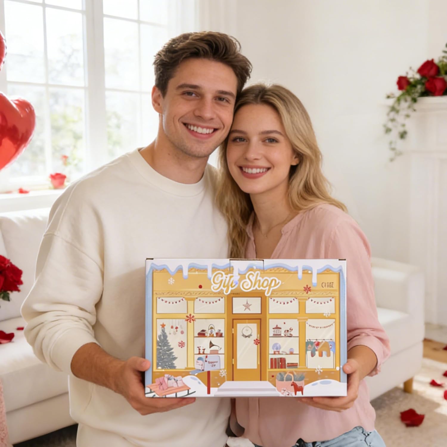 Valentine‘s Day Gifts for Her - Romantic Spa Gift Basket with Cup, Bath Bombs, Scented Candle, Fuzzy Socks & Bath Set, Relaxing Self Care Package for Women - Birthday Gift for Wife, Girlfriend, Mom - Image 9