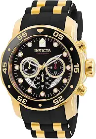 Relógio masculino Invicta 6981 Pro Diver Collection, cronógrafo, mostrador preto
