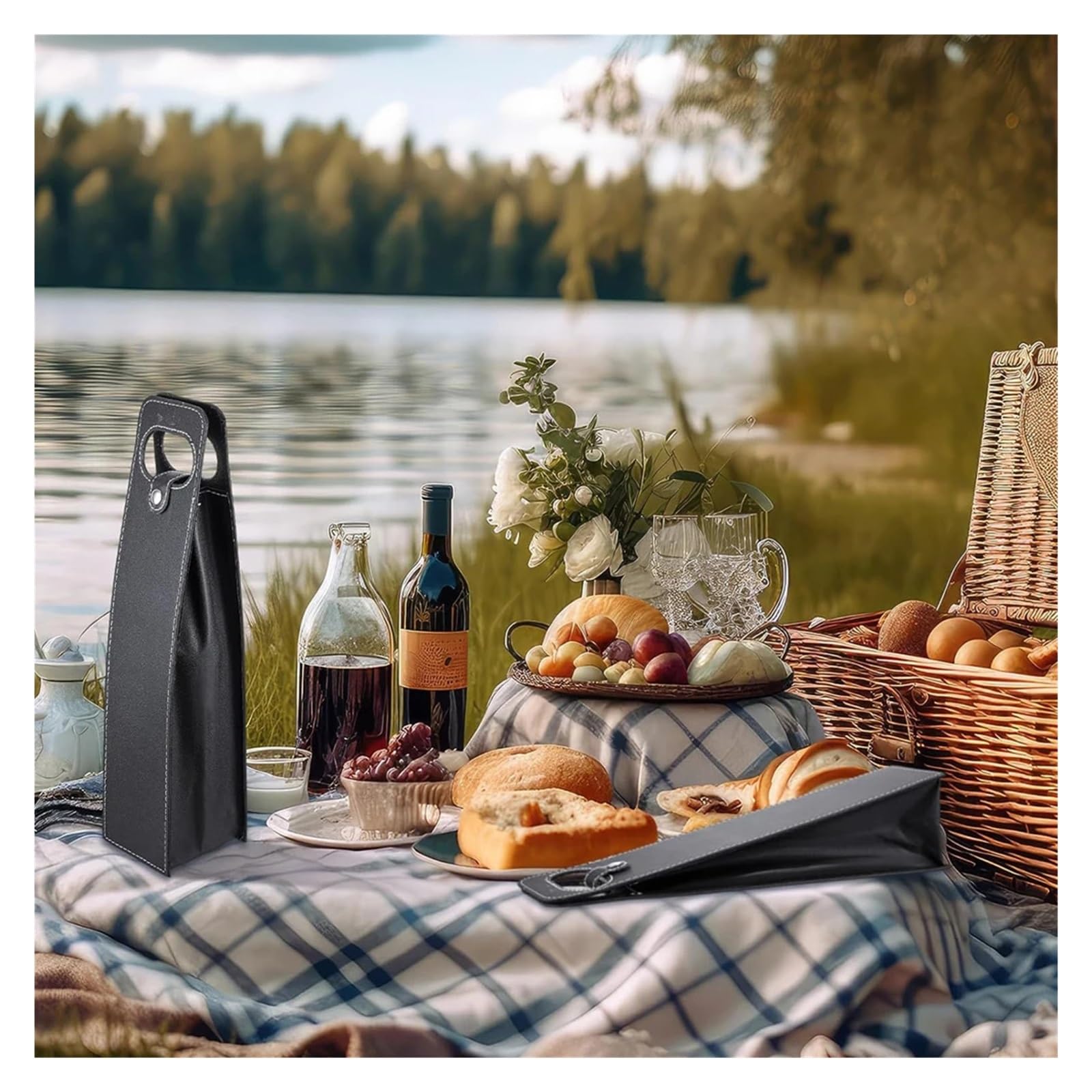 Lot de 4 sacs à vin réutilisables en cuir pour bouteille de bière, sacs cadeaux pour mariage, fête d'anniversaire, sac de rangement de vin, marron, One Size, Style unique