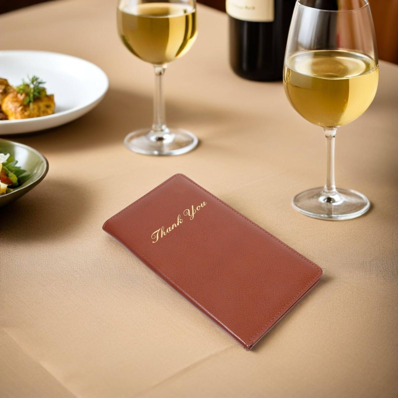 Yardenfun Braune Pu Menütafel mit Stilvollem Design für Hotel und Küche Effiziente Bestelllösung und Vielseitige Menükompatibilität für Restaurant und Gastronomie