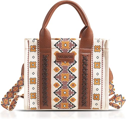 Crossbody Bag for Women, Boho Vintage Tote Bag, Canvas Bag for Important Occasio