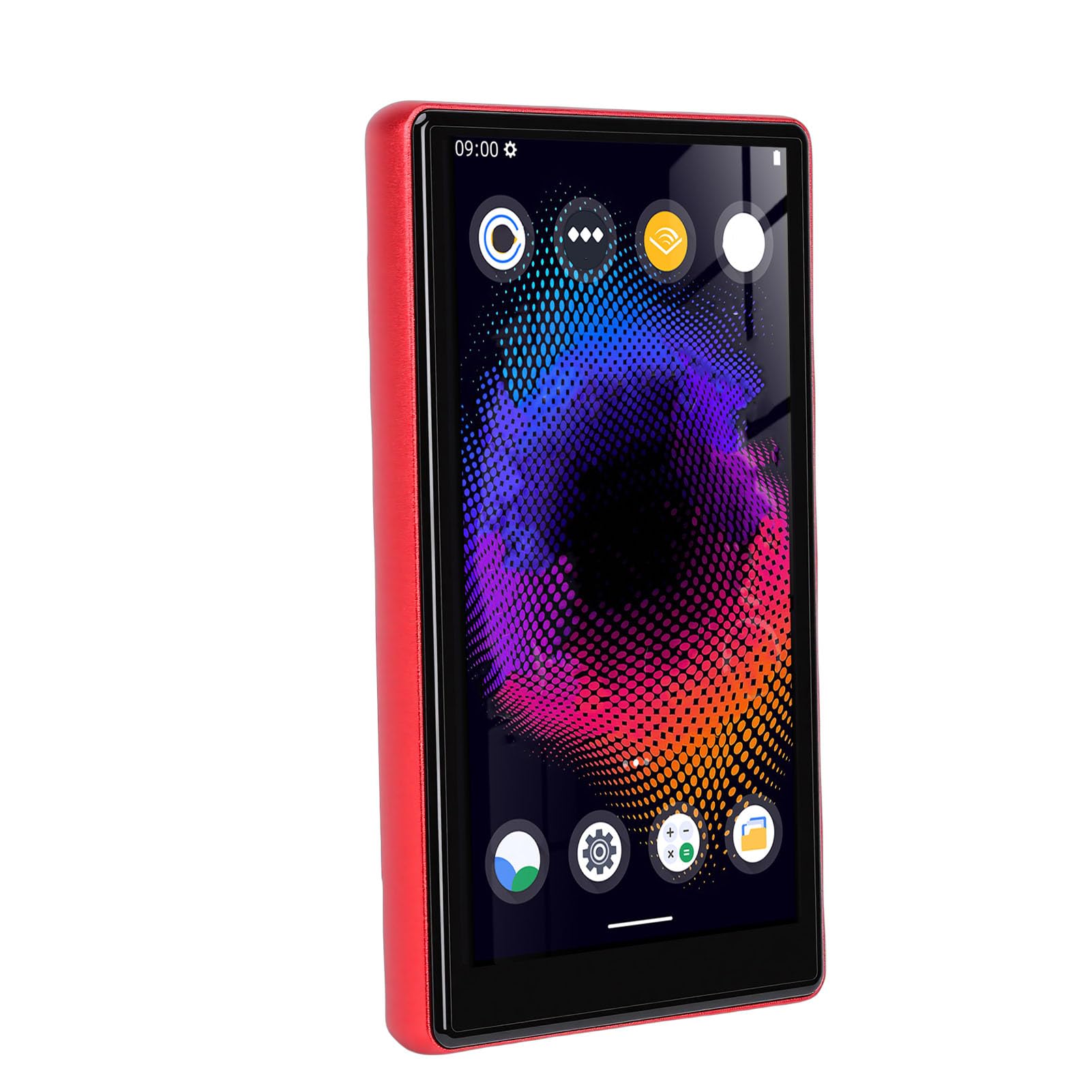 KIMISS Reproductor MP3 con Bluetooth y WiFi, Reproductor de Música para Niños de 192 GB, Compatible con y Audible, HiFi Portátil con Pantalla de 5 Pulgadas (Rojo)