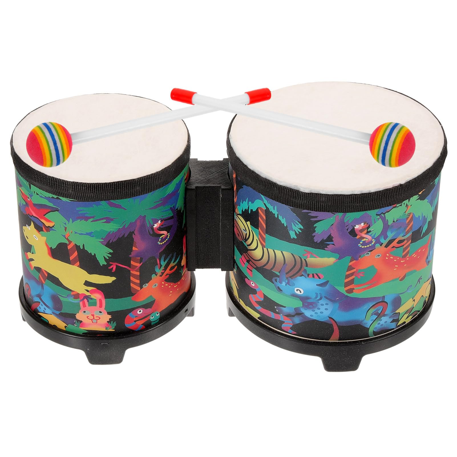 Set Bongos Per Bambini ABOOFAN - Strumento A Percussione Con Bacchette, Per Fest E Musica - Foto 4