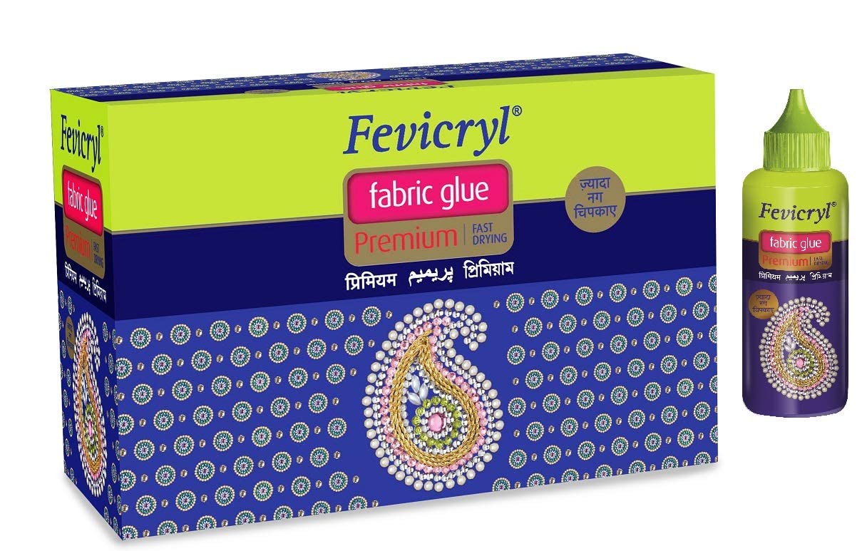 Fevicryl 80ml Fabric Glue - No-Sew Adhesive For Lace, Ribbon & Fabric Crafts