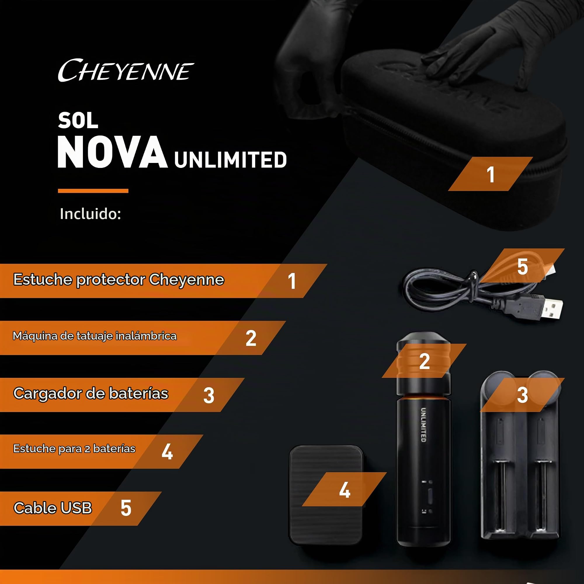 Amazon.com: Cheyenne Sol Nova Unlimited Pen Tattoo Machine, equipo