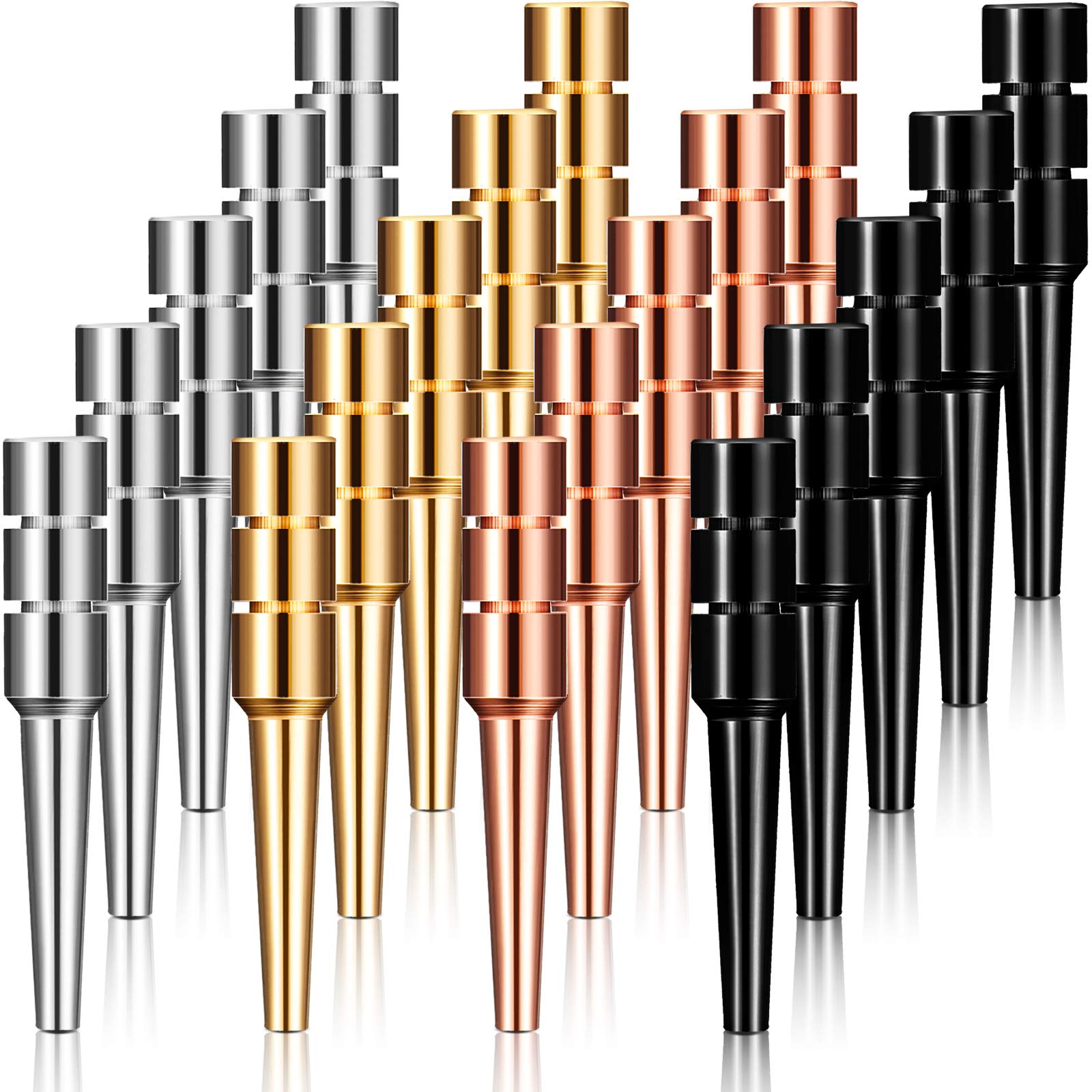 Mudder 20 Pieces Metal Cribbage Pegs Cribbage Board Pegs Fit 1/8 Holes for Cribbage Traditional Board Party Favors in 4 Colors