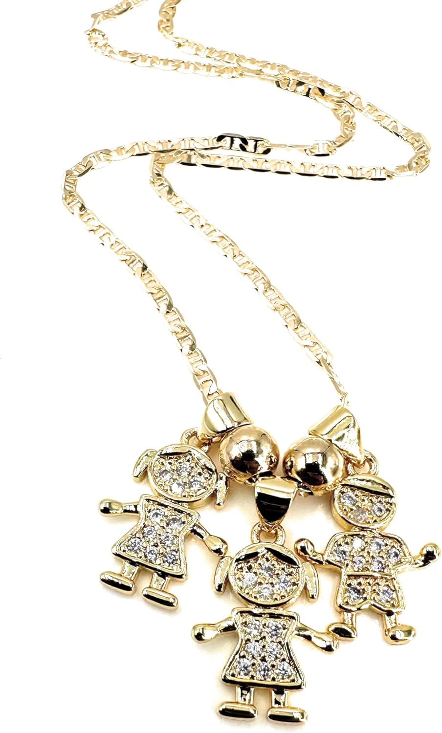 SIFRIMANIA Personalized Child Charm 17.2 inches Anchor Chain Customizable Mother, Wife, Sister, Aunt, Grandmother Gift Necklace