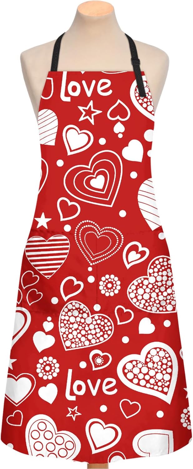 Apron Adjusted Neck Strap with 2 Pockets Waterproof Kitchen Chef for Cooking Grill BBQ Baking - Image 2