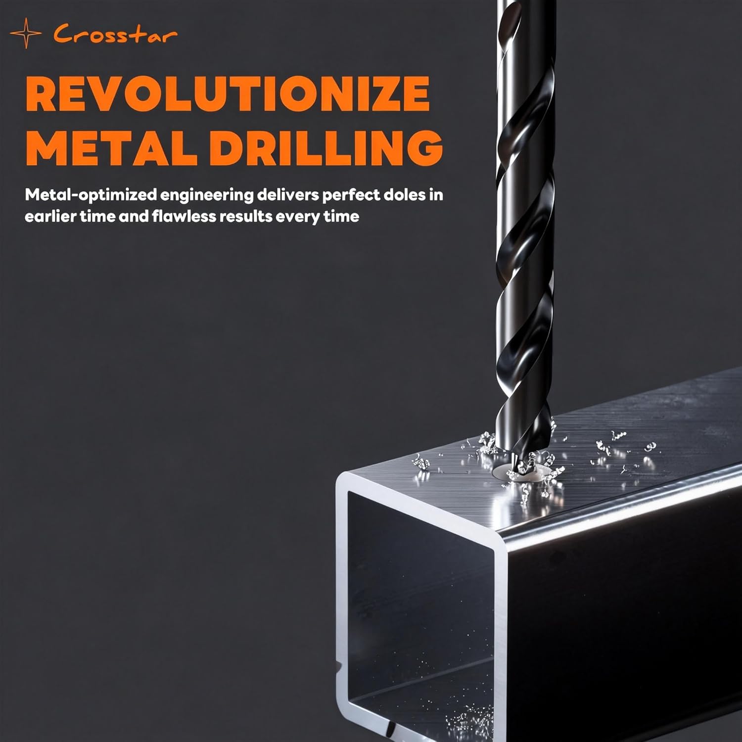 Crosstar M35 Cobalt Drill Bit Set - 21pcs 1/16"-1/2" TiAlN Coated Self-Centering Metal Drill Bits for Thin Hardened Steel, Stainless Steel, Titanium| Bullet Point Tip, High-Speed Jobber Bits