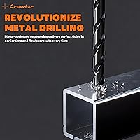Vista 4 de Crosstar M35 Cobalt Drill Bit Set - 21pcs 1/16"-1/2" TiAlN Coated Self-Centering Metal Drill Bits for Thin Hardened Steel, Stainless Steel