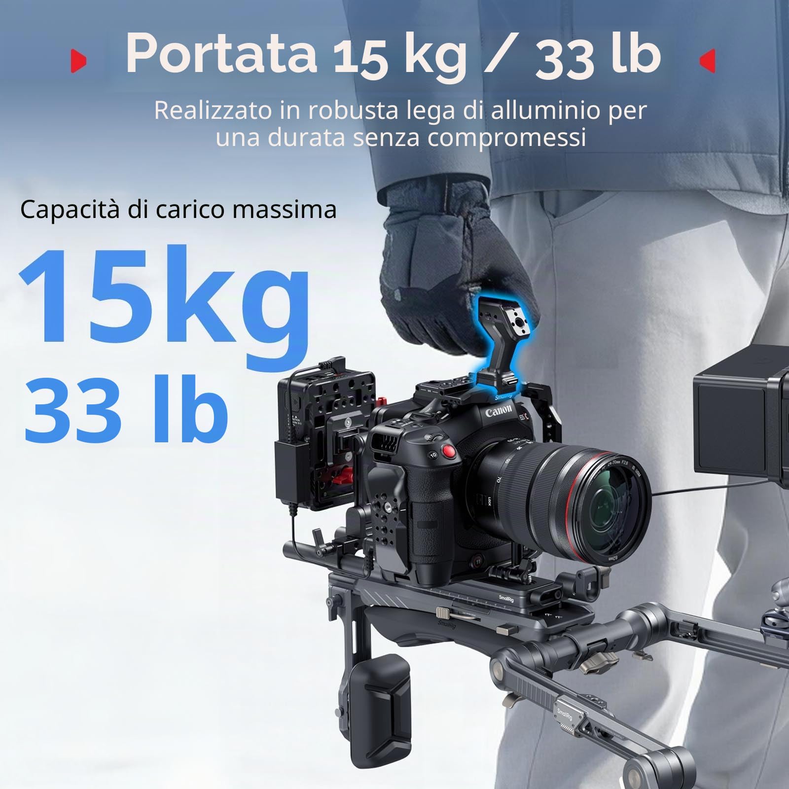 SMALLRIG Maniglia QR NATO/per ARRI 1/4" 15kg-5632