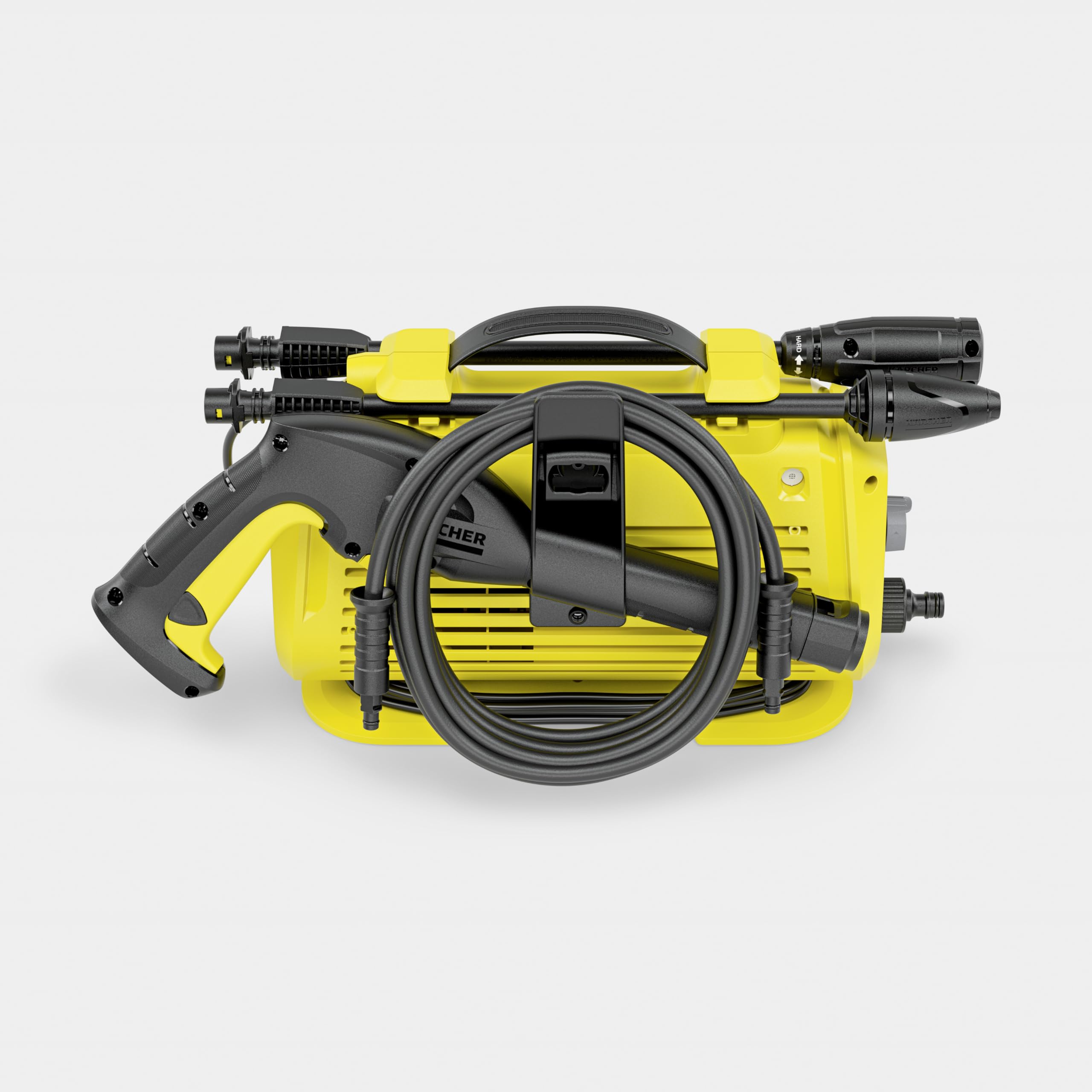 Kärcher K 2 Premium Horizontal Home - Idropulitrice ad Alta Pressione, 1400W, 110 bar, Idropulitrice Elettrica Acqua Fredda Compatta, Giallo/Nero