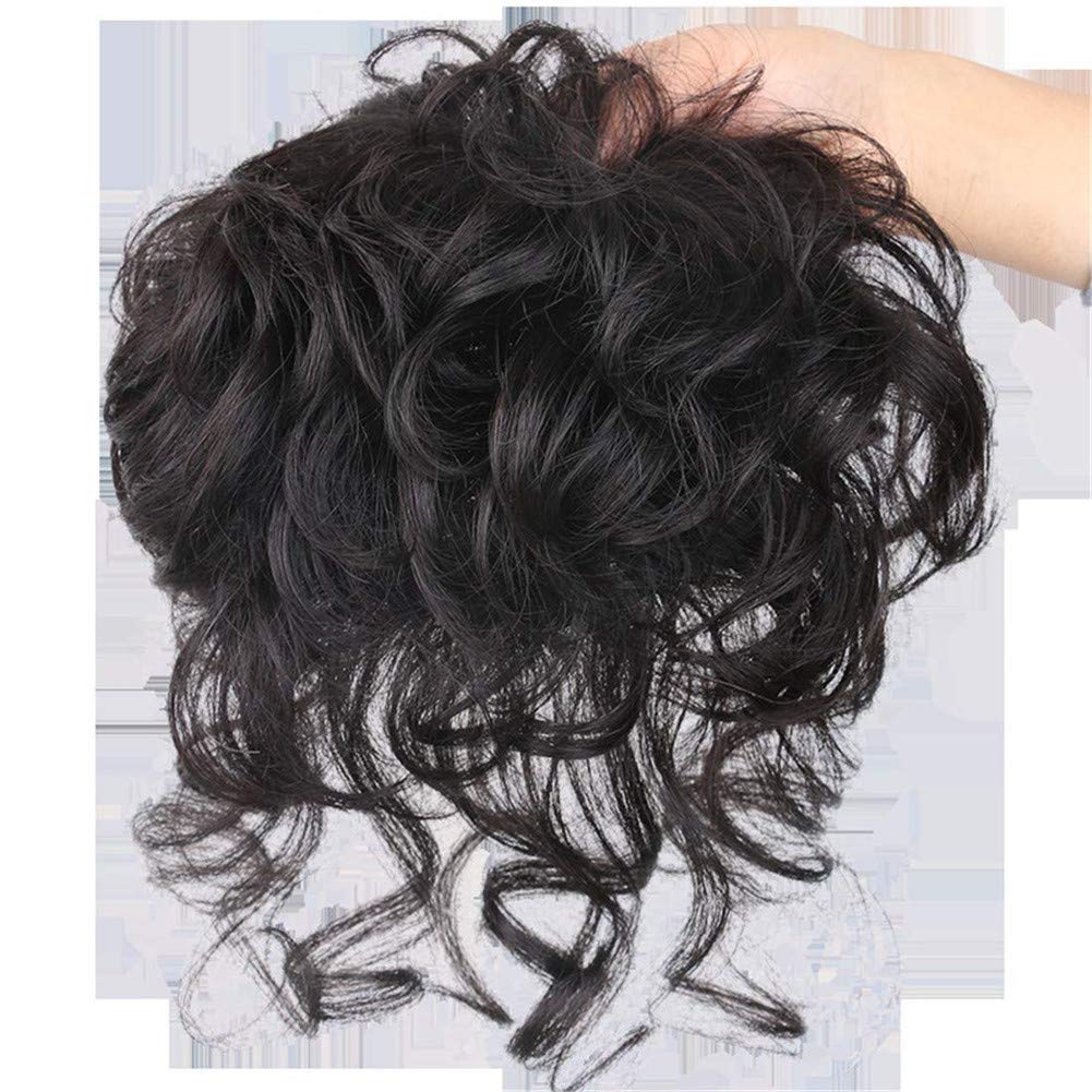 LXUE 13x14cm Clip in Topper Human Hair Top Hair Piece Closure for Women with Thinning Hair, Off Black
