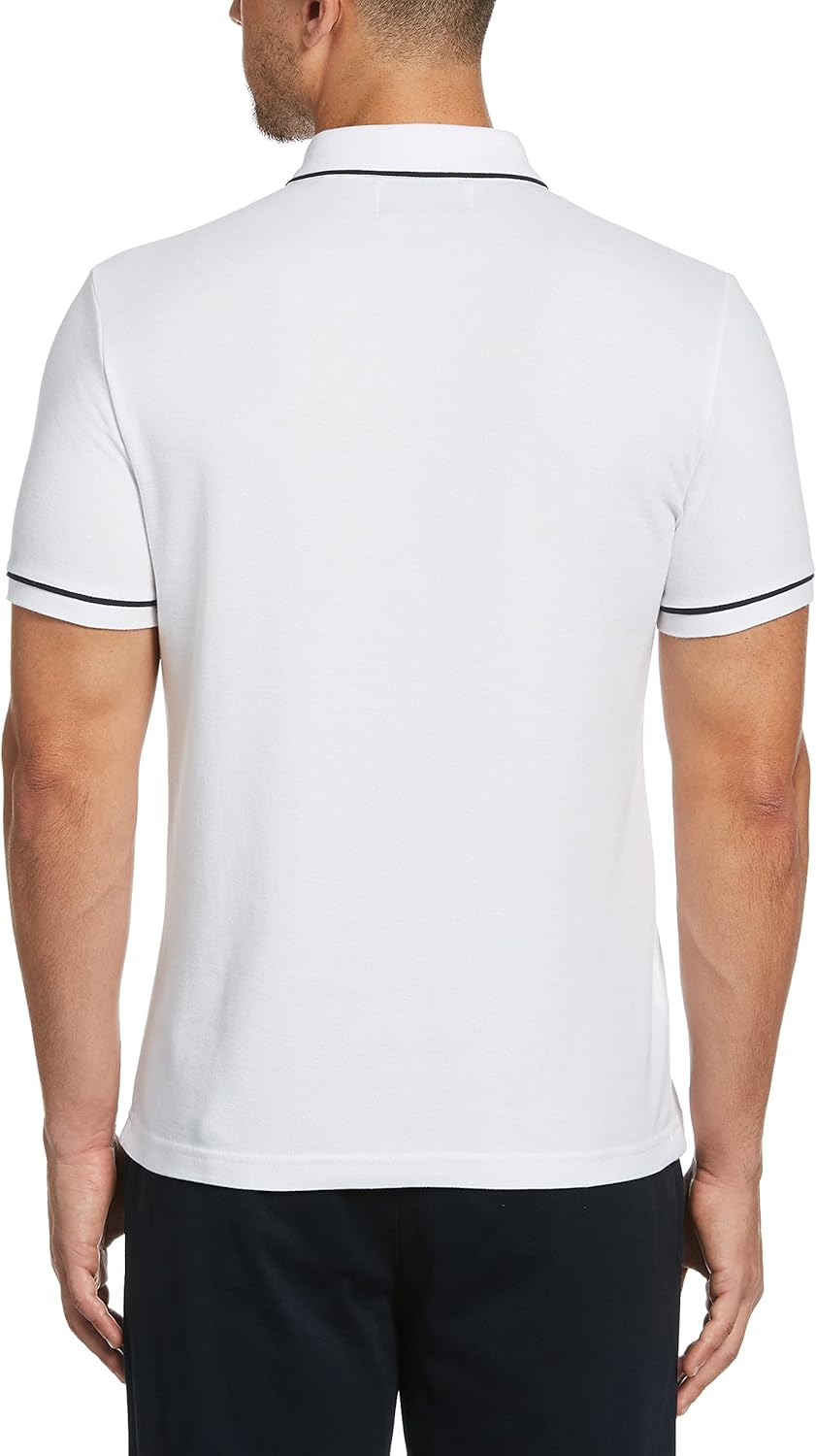 Original Penguin Men's Slim Fit Earl Polo Shirt (Sizes S-XXL) XX-Large Bright White/Dark Sapphire