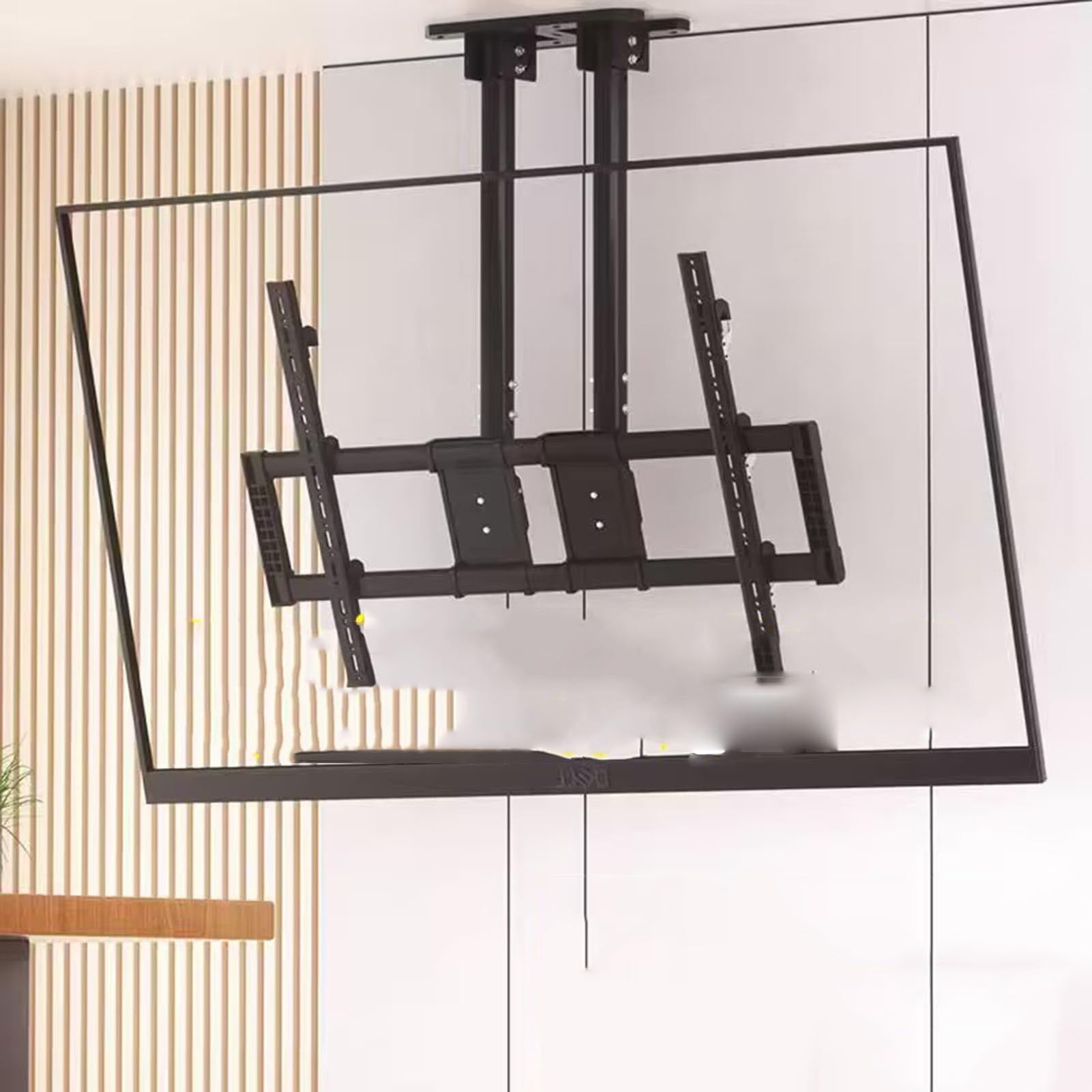 Support de plafond TV inclinable pour optimiser l'espace de votre salon moderne