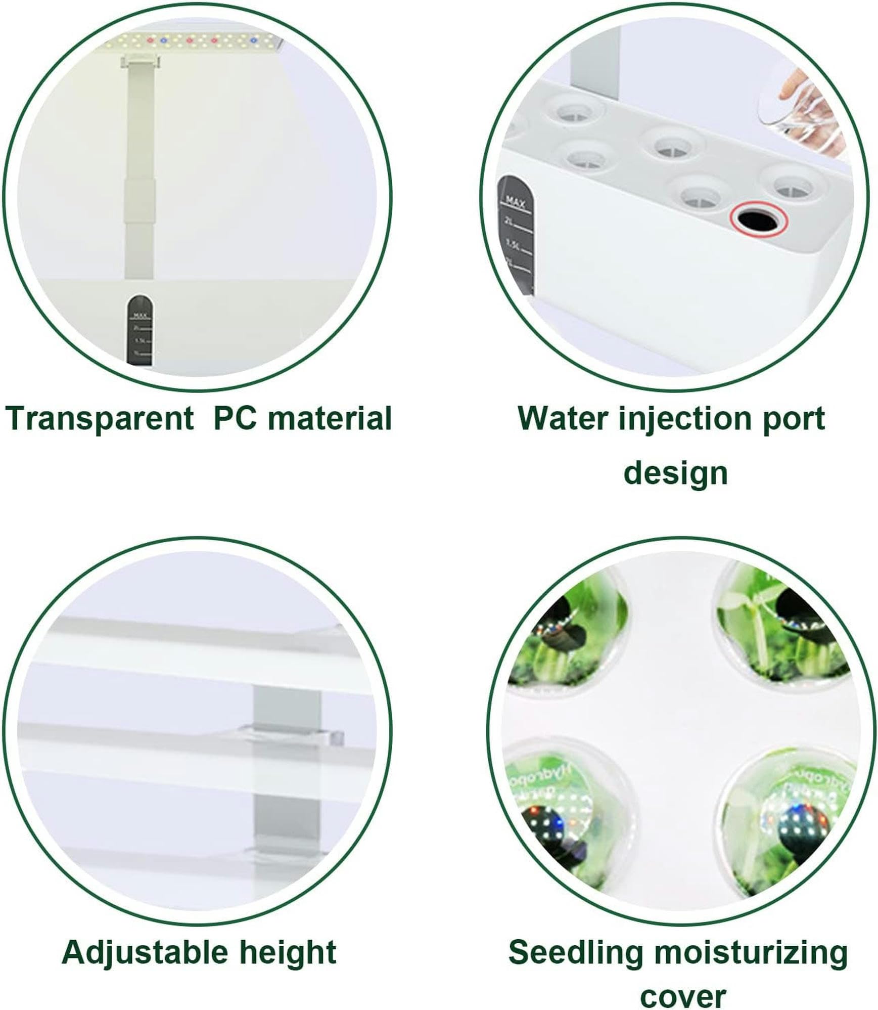 Mini System de Cultivo hidropónico para Interiores, Kit de jardín de Hierbas con luz LED, Regalos de jardinería para Mujeres y mamás