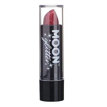 Moon Glitter Holographic Glitter Lipstick 0.17oz - Red