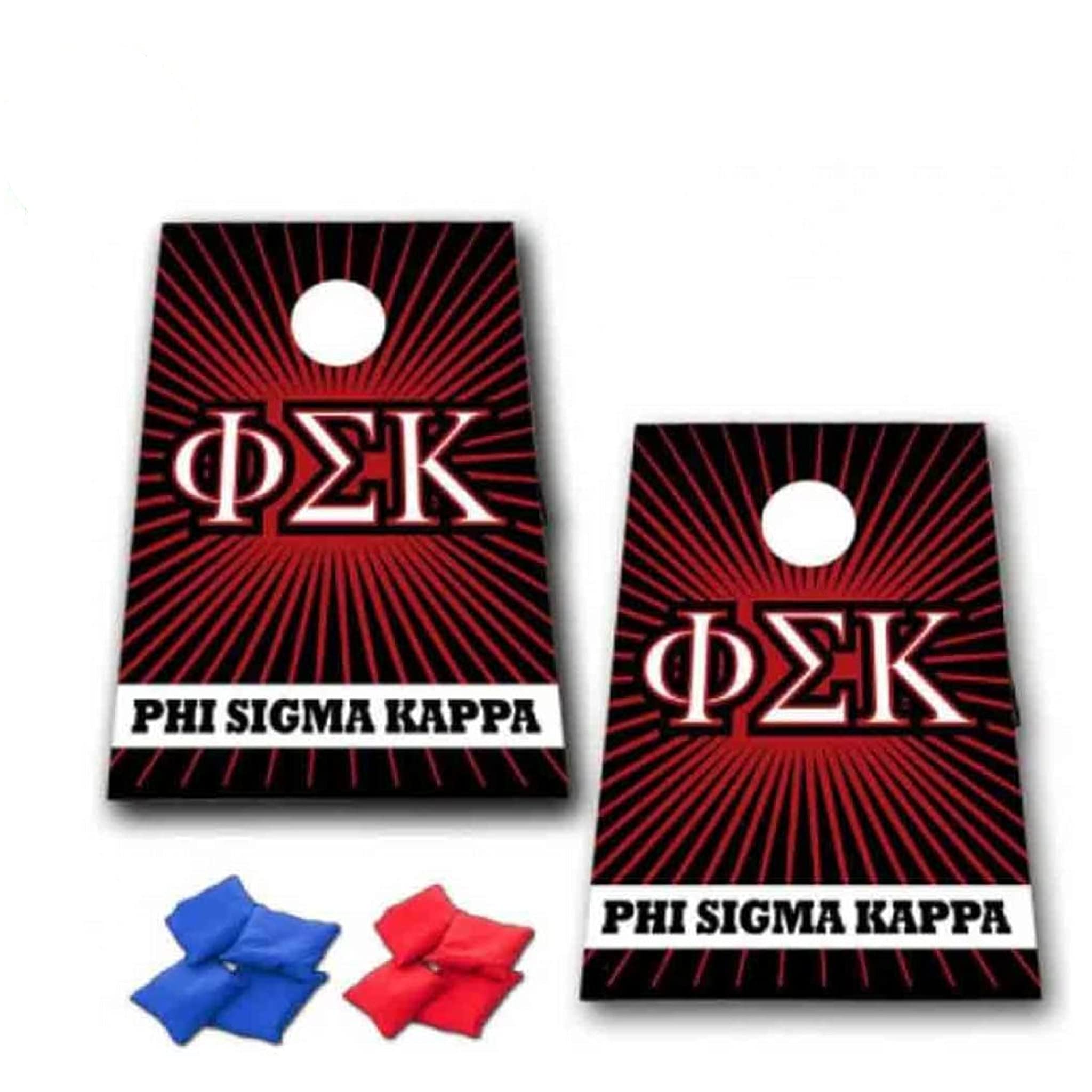 VictoryStore Cornhole Games - Phi Sigma Kappa Cornhole Bag Toss Game - Starburst - 8 Bags Included