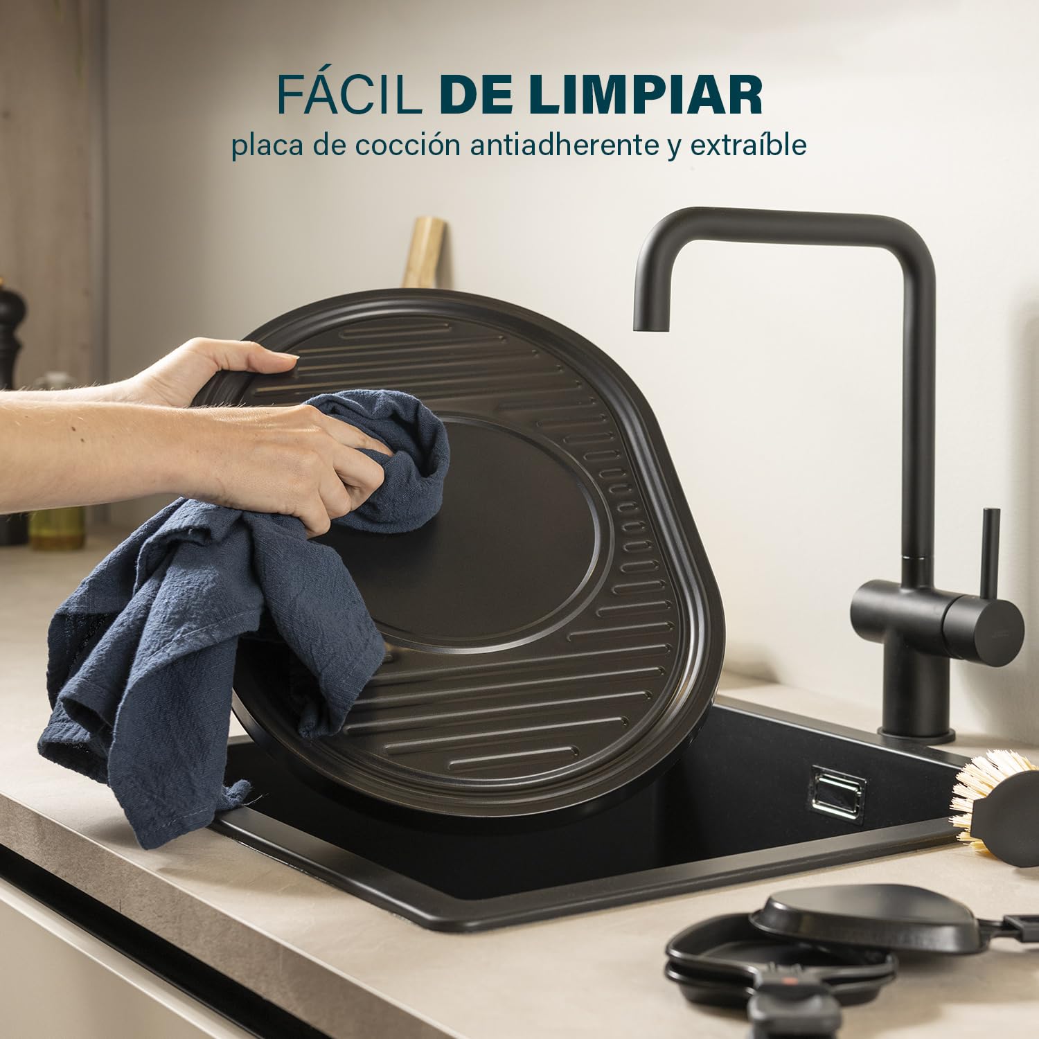 Princess 162700 Oval Grill Party – Raclette y parrilla, con parte diseñada especialmente para creps, 8 personas