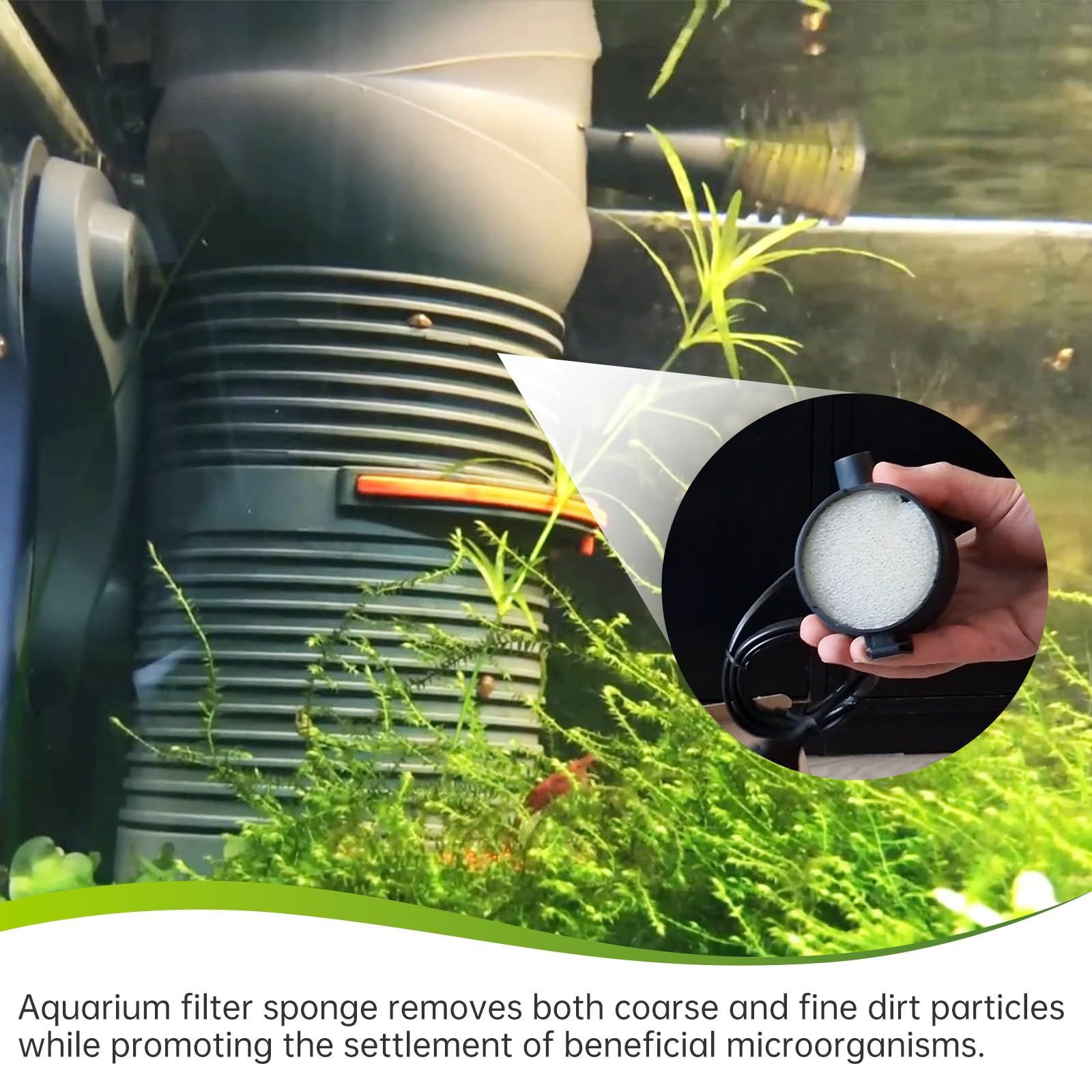 Wkłady filtrujące gąbka filtrująca do filtra wewnętrznego Eheim - materiał filtrujący do filtrów akwariowych Eheim Biopower, gąbka do filtra wewnętrznego do Biopower 240/200/160 i Aquaball 45/2206