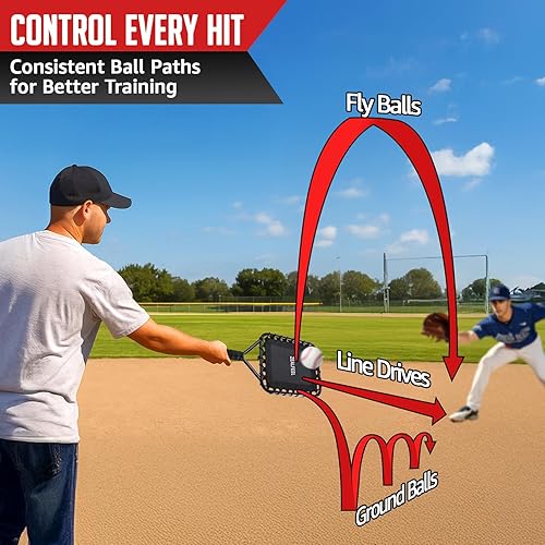 Miniatura 3 de Baseball Racket for Fly Balls, 19-Ounce Fungo Racket BaseballSoftball Training, Scientific Weighted Bat with Ergonomic for Parents & Coaches,