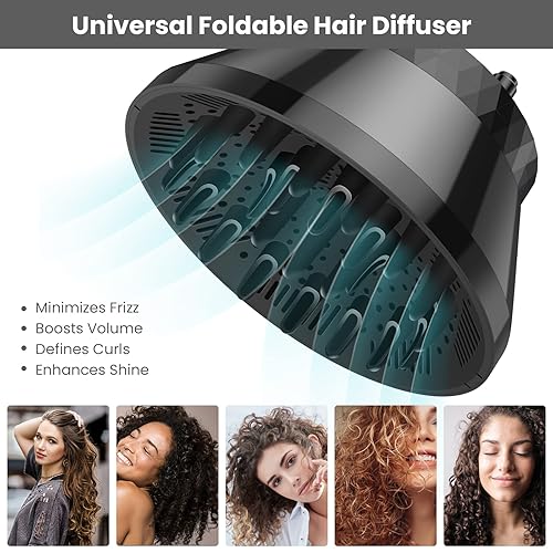 Miniatura 3 de Segbeauty Difusor de pelo plegable universal, plegable de viaje, ajustable, de secado rápido, difusor de secado rápido, accesorio portátil para