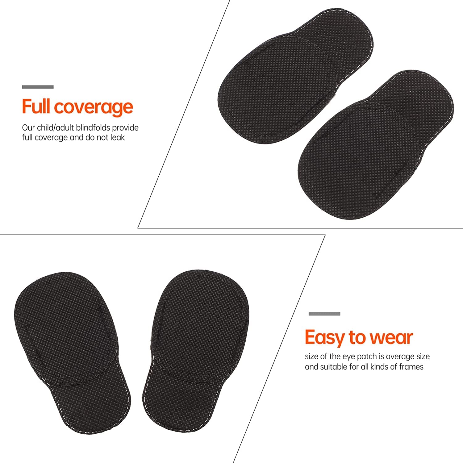 AUGEN Eyepatch for Kids Amblyopia Eye Patches, Kids Eye Patch, Strabismus, Lazy Eye Patch for Children Adults (Black, Pack of 1 Pair) - Image 8 thumbnail