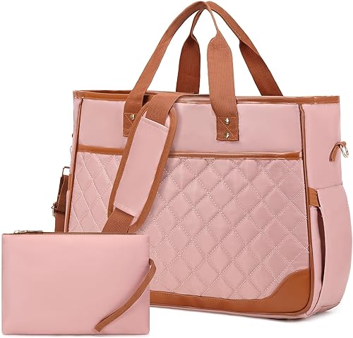 InduSKY Bolsa de mano para mujer, bolsas de trabajo para mujeres profesoras, bolsa para laptop de 15.6 pulgadas, bolsa de hombro casual para viajes