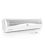 Vornado TRANSOM Window Fan with 4 Speeds, Remote Control, Reversible Exhaust Mode, Weather Resistant Case, Whole Room, Ice White