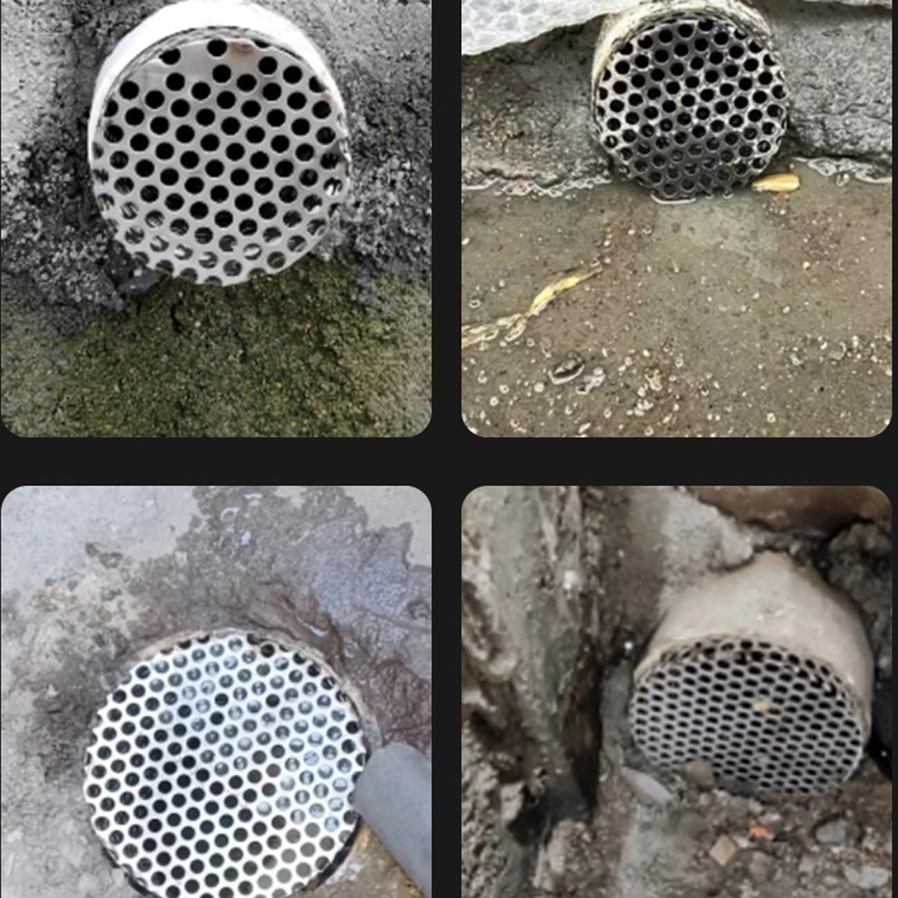 Osłona odpływowa ze stali nierdzewnej, rozmiar rurki 10 cm, odporny na rdzę ochraniacz odpływowy do łazienki, kuchni i ogrodu, zapobiega zatykaniu i poprawia drenaż, łatwy w instalacji