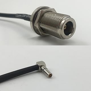 12 inch RG188 N FEMALE BULKHEAD to MS162 Male Angle Pigtail Jumper RF coaxial cable 50ohm Quick USA Shipping