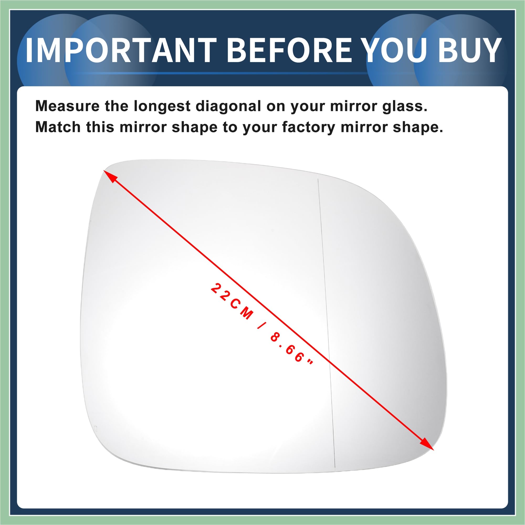 Glaces De Rétroviseur Latéral Droit De Remplacement Avec Plaque De Support En Verre Asphérique Chauffant Blanc pour Volkswagen Touareg 2007-2010 Remplacement de Voiture