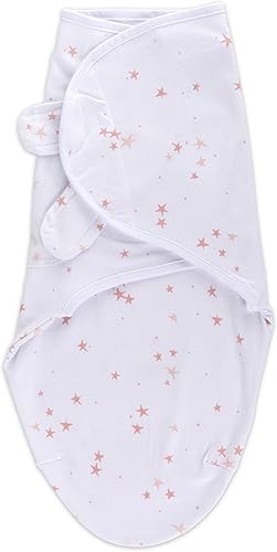 Miniatura 3 de Elys  Co Swaddleez - Paquete de 2 envoltorios ajustables para bebé 100 algodón para bebé niña de 0 a 3 meses estrellas rosas malvadas y rosa Dusty