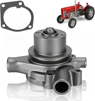 3641250M91 Water Pump Fit for Massey Ferguson 65 165 255 302 304 40B, AD4.203 Engine Replaces 731638M91 731807M91 739692M91 740611M91 U5MW0061