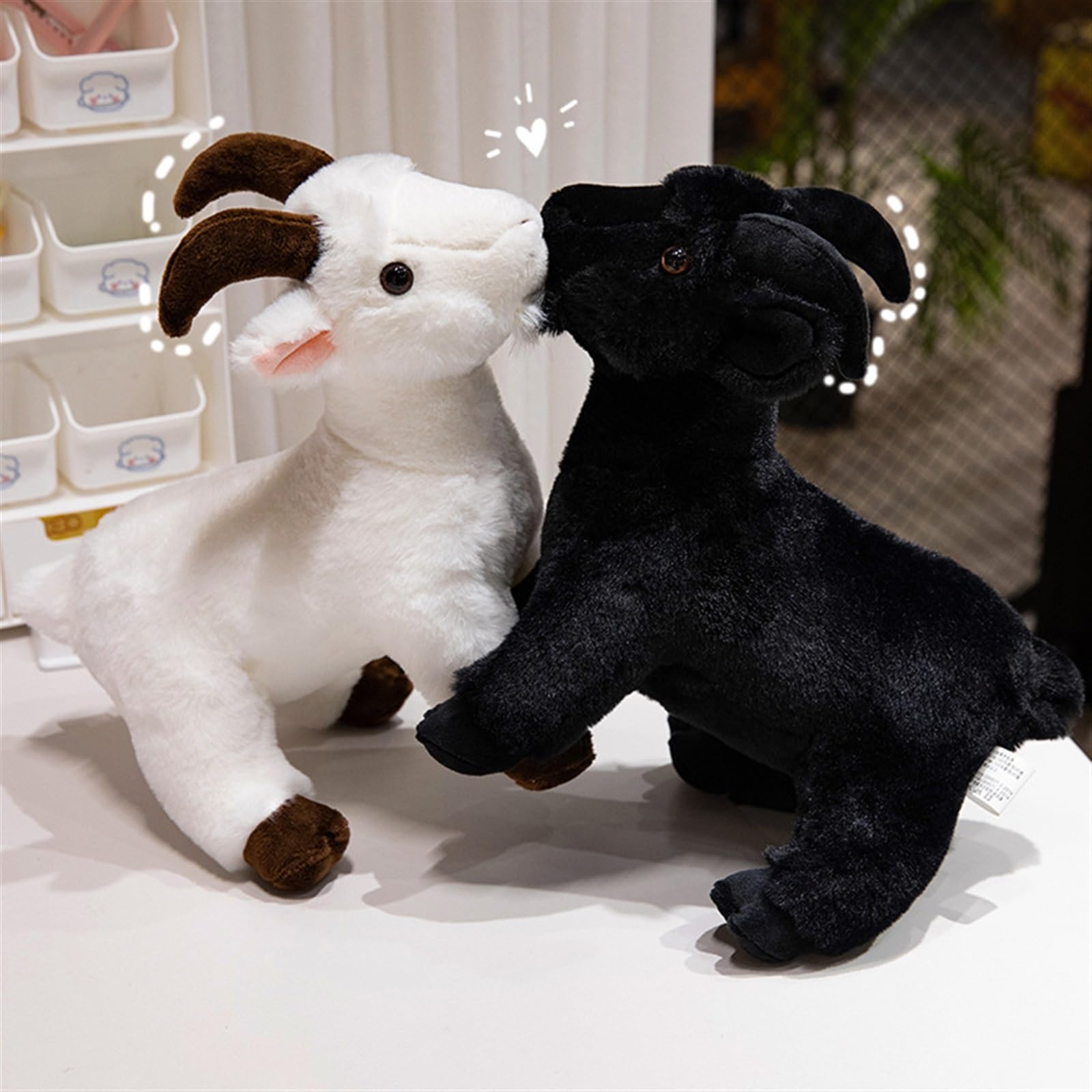 TOPLITHE Simulation Goat Plush, Realistic Goat Stuffed Animals Soft Plushie Toy Gifts for Friends Kids Home Decor(Black) - Image 3